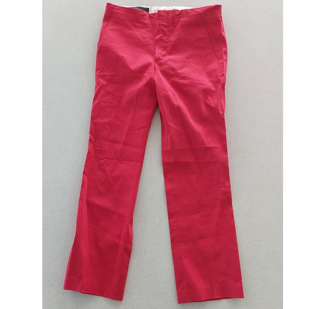 NWOT GUCCI 2014 Alessandro Michele Slim Red Crop Trouser Pant Sz 8 *READ